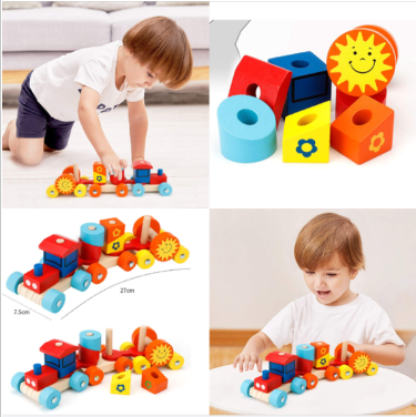 Tren de juguete Montessori 3x1 Cod.340-5A03418