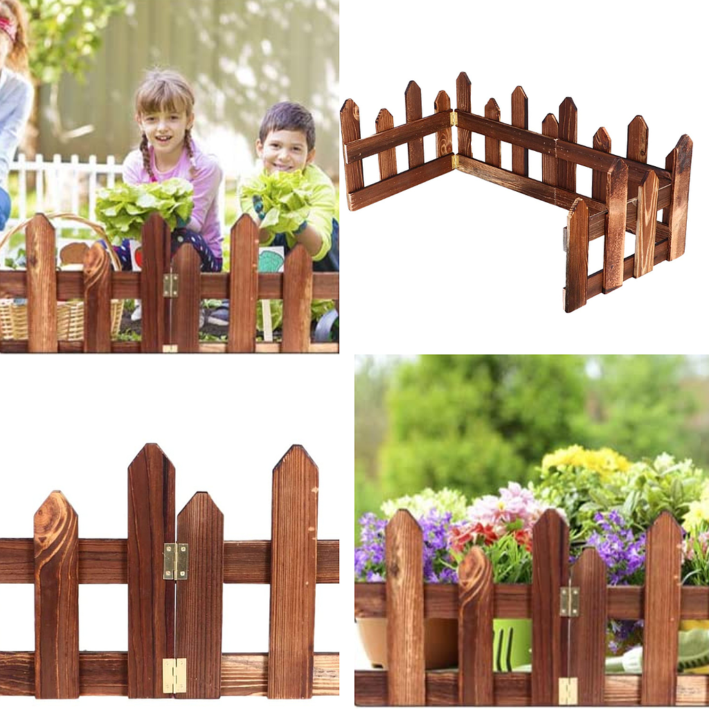 Valla de madera para jardín 3x1 Cod. A07909