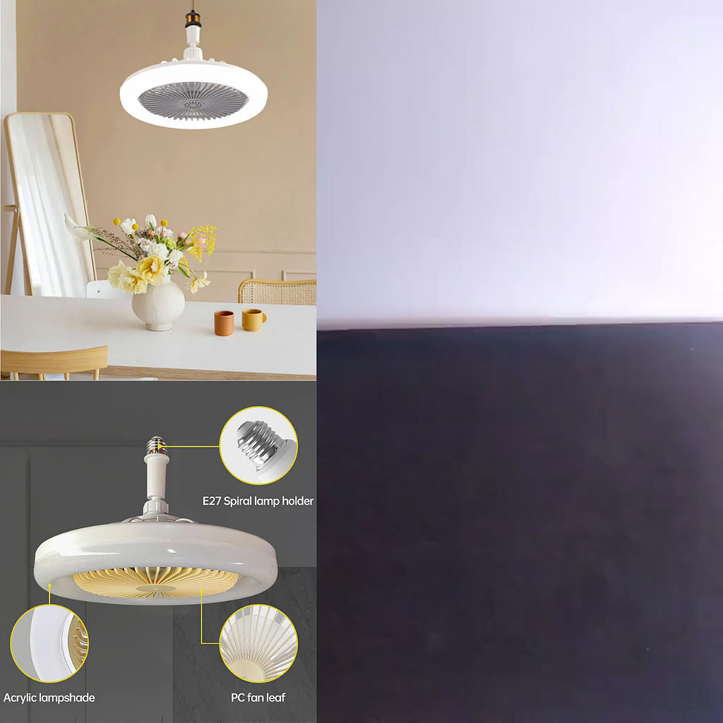 Lampara LED Con Ventilador