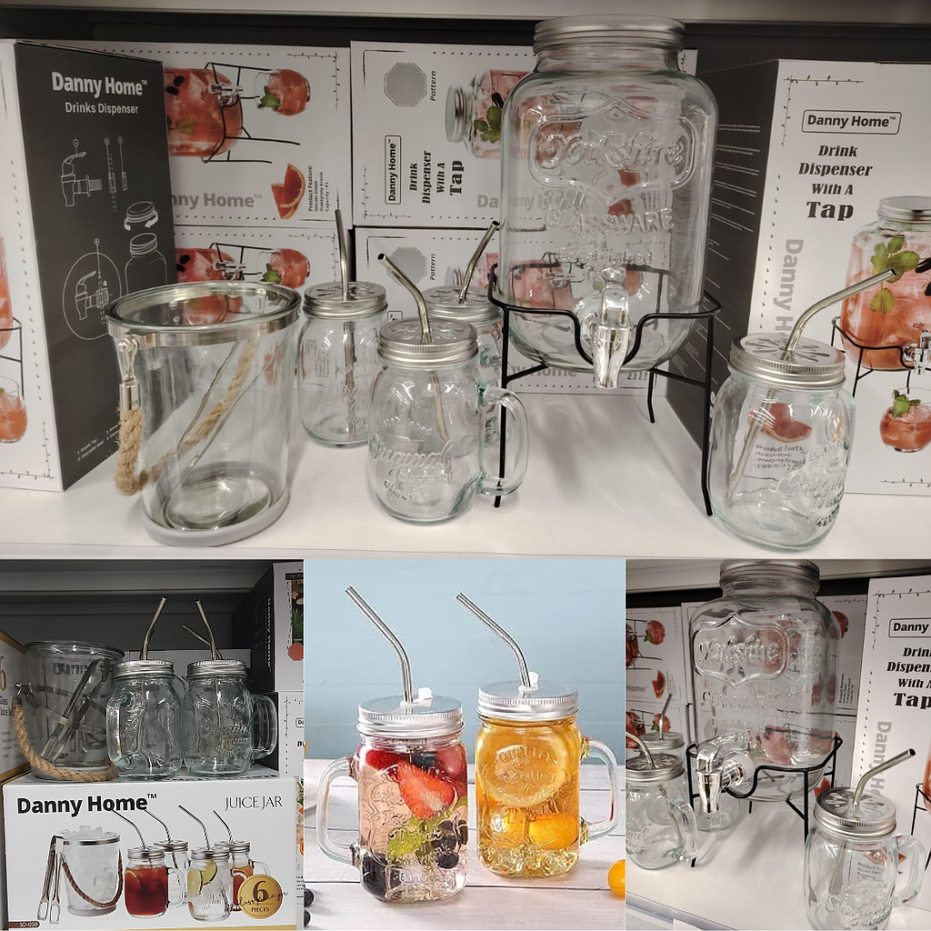 Dispensador de Bebidas Con Tarros y Hielera