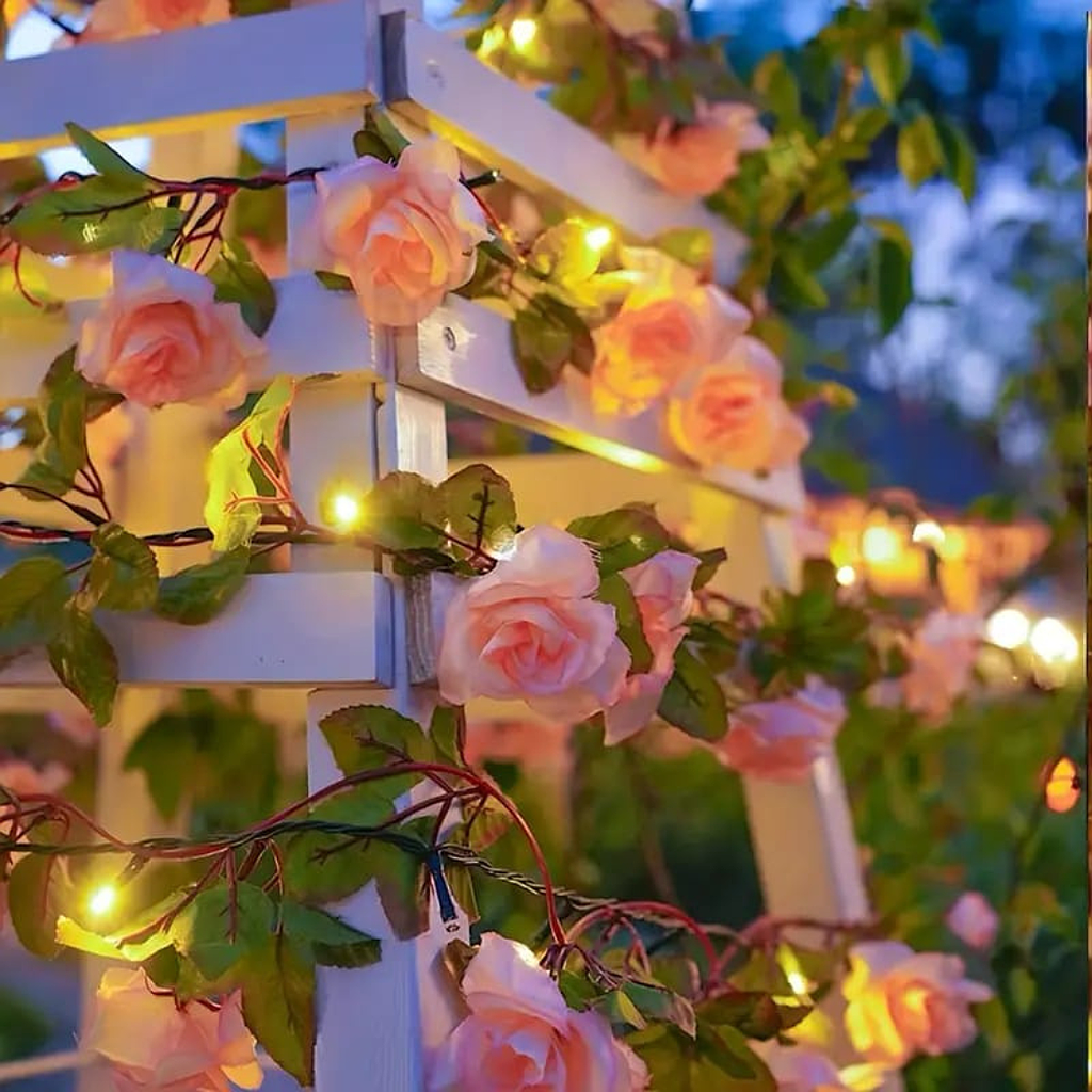 Serie De Rosas Con Luz LED