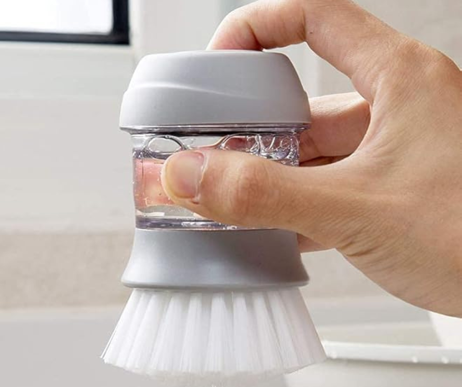 🧼Cepillo De Limpieza Con Dispensador De Jabón💦