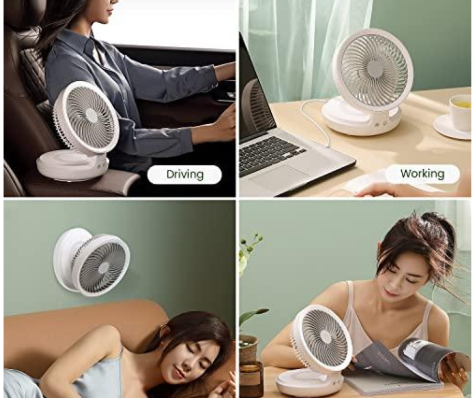 🏠Ventilador Portátil con Luz LED🏠