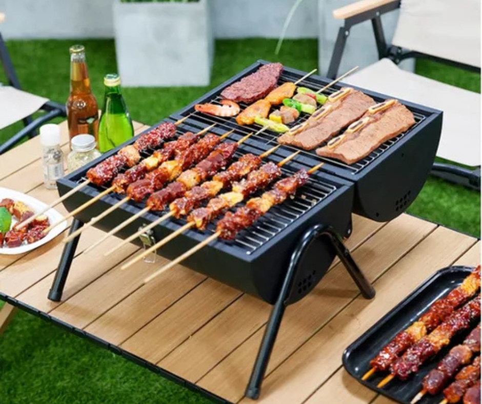 🏕Parrilla Portátil Doble Propósito🥩