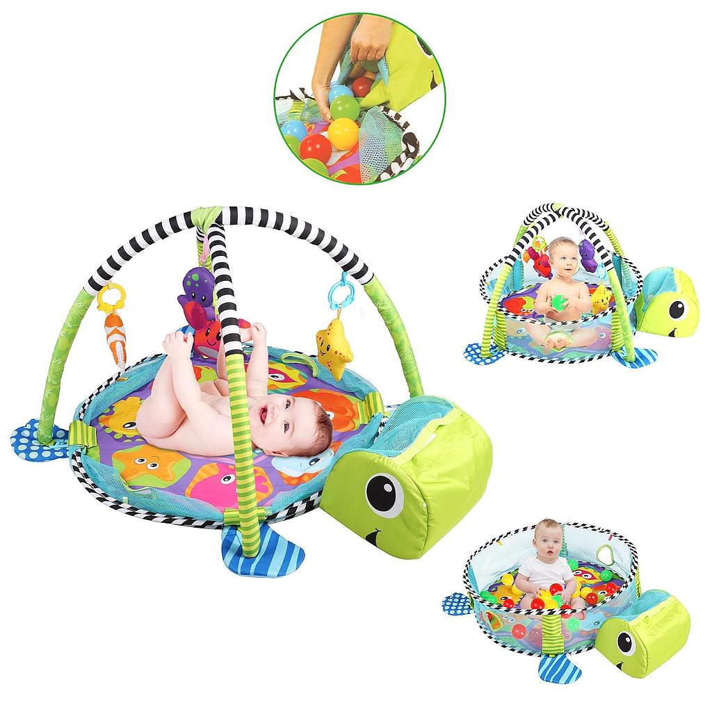 👶Gimnasio Tortuga para Bebé 3 en 1🍼