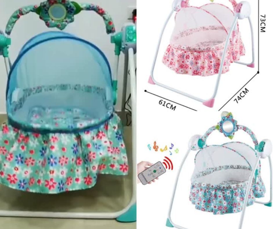 👶Cuna Mecedora Eléctrica Musical🍼