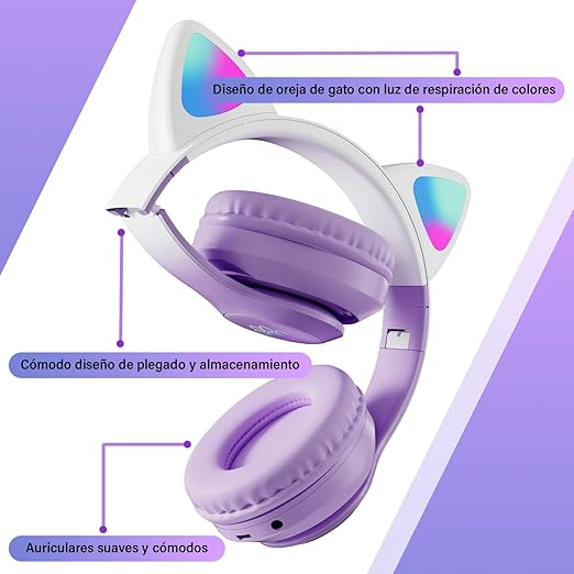 Auriculares Inalámbricos Oreja de Gato