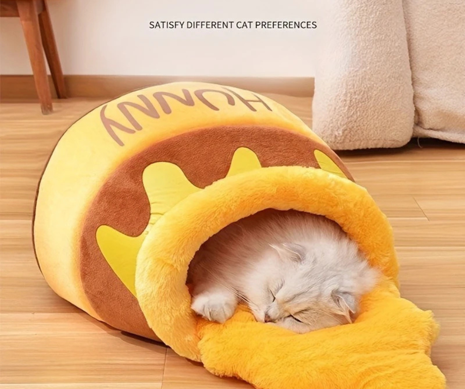 🏡Cama Para Gato Tarro de Miel🐈