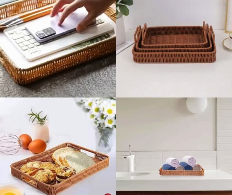 ☕Set de Cestas de Ratán🍜