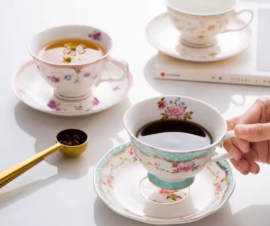 ☕Juego de Tazas Estilo Retro Europeo☕