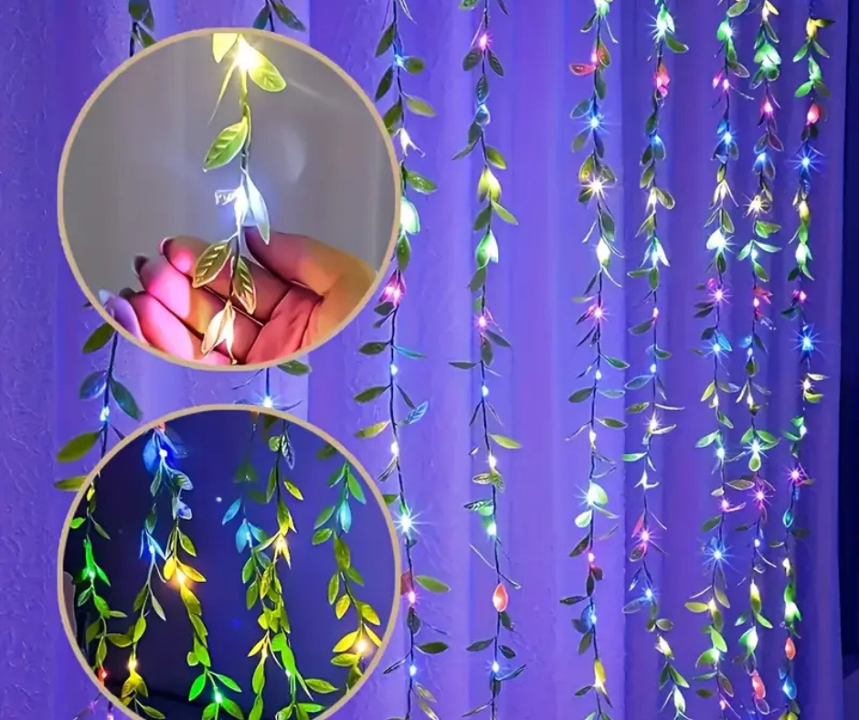✨Luces de hadas con forma de hoja de sauce✨