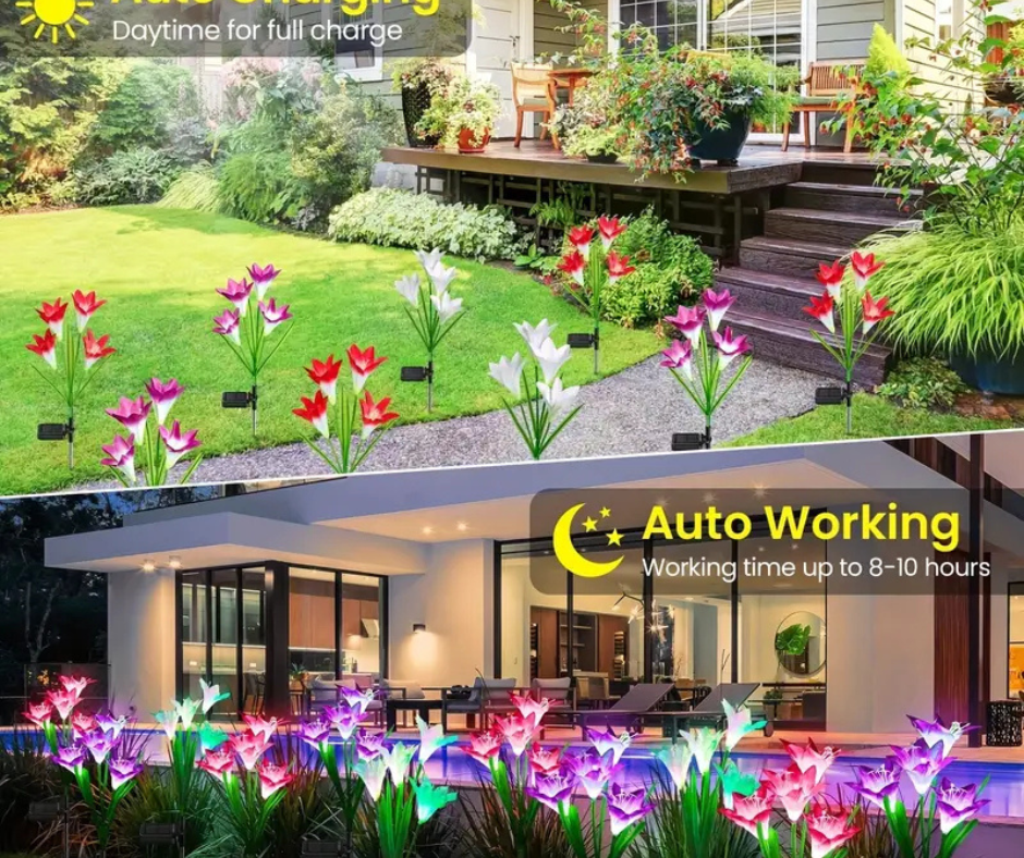 🌷Lirios Hipe-realistas solares🌞