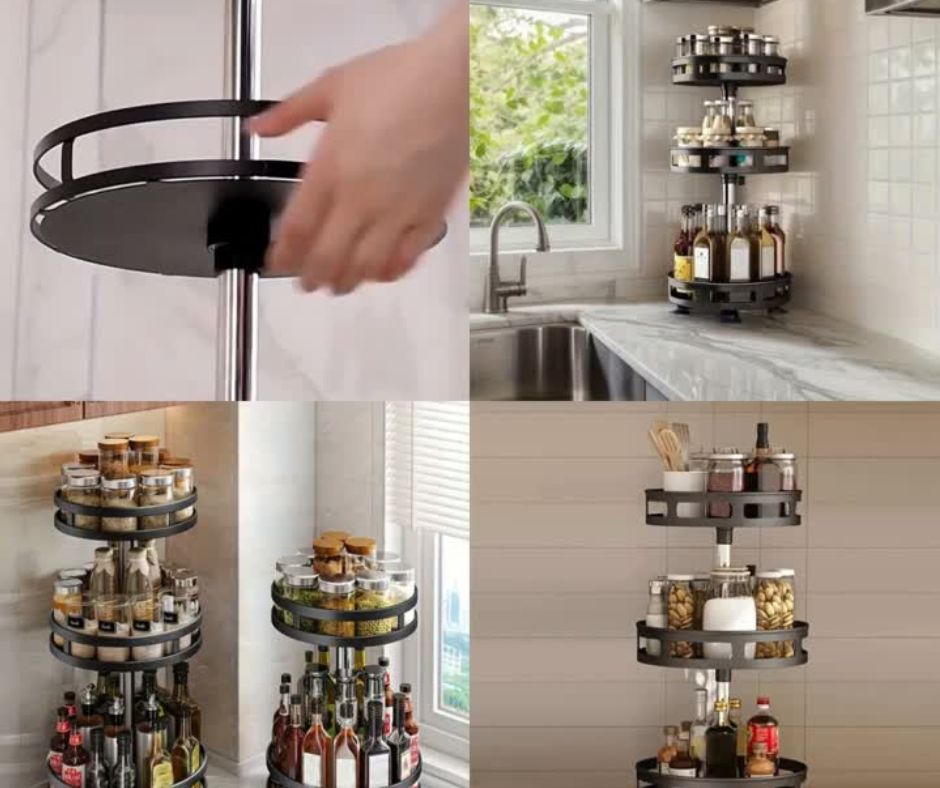 🏡Estante de almacenamiento giratorio🏠