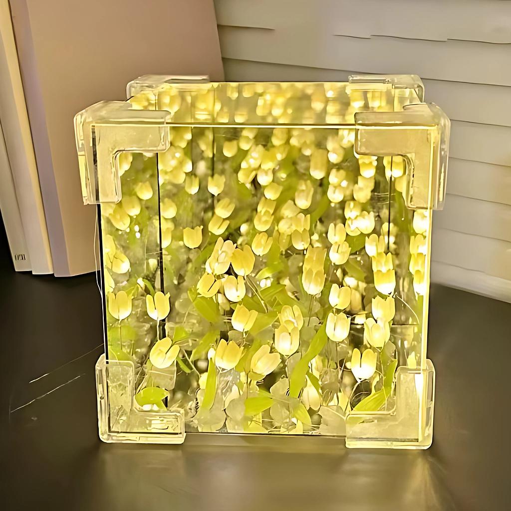 🌷 Lámpara Infinito de Tulipanes 🌷