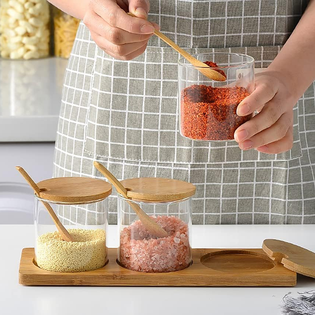 🏡 Set De Especieros De Bambú🏡