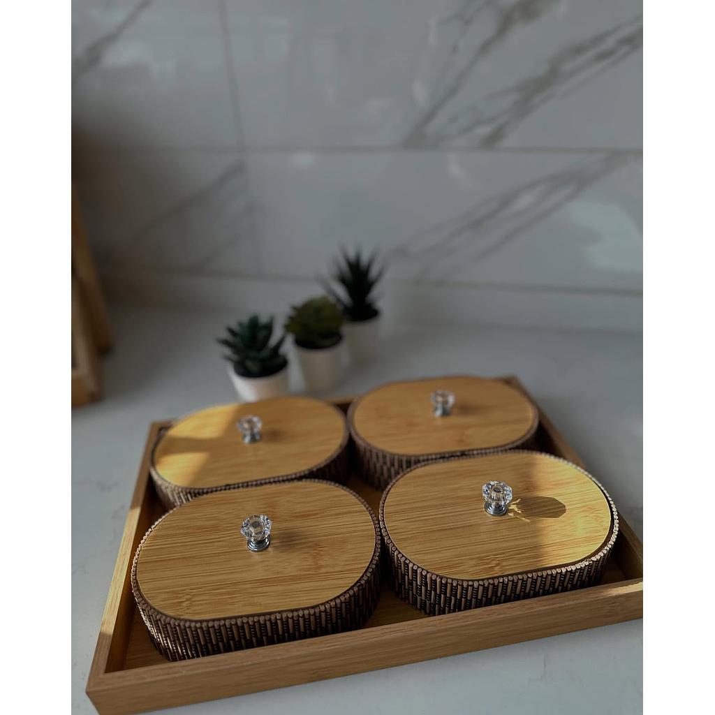 🏡Cajitas multiusos de bambú 🏡