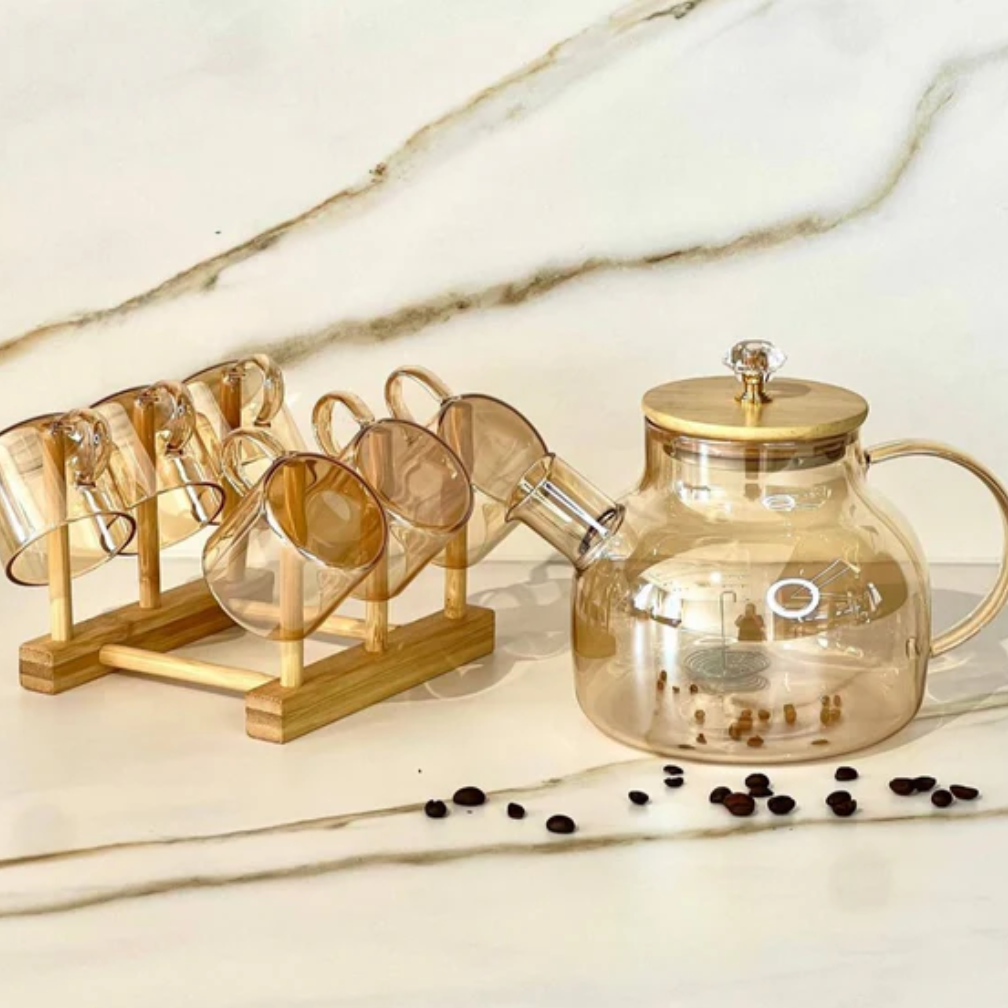 ☕ Set de Té de Vidrio 6 piezas ☕