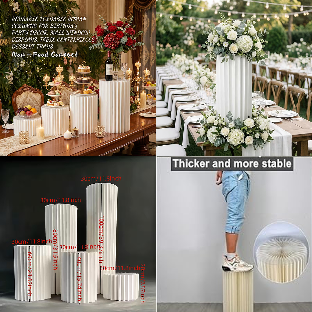 🍂juego de 5 Cilindros decorativos plegables🍂