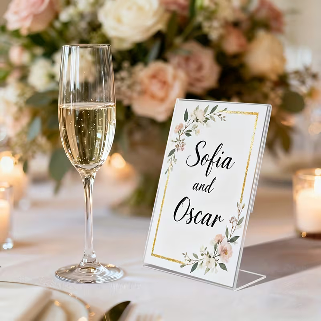 🌿Porta Menú Acrílico Transparente Premium🌿