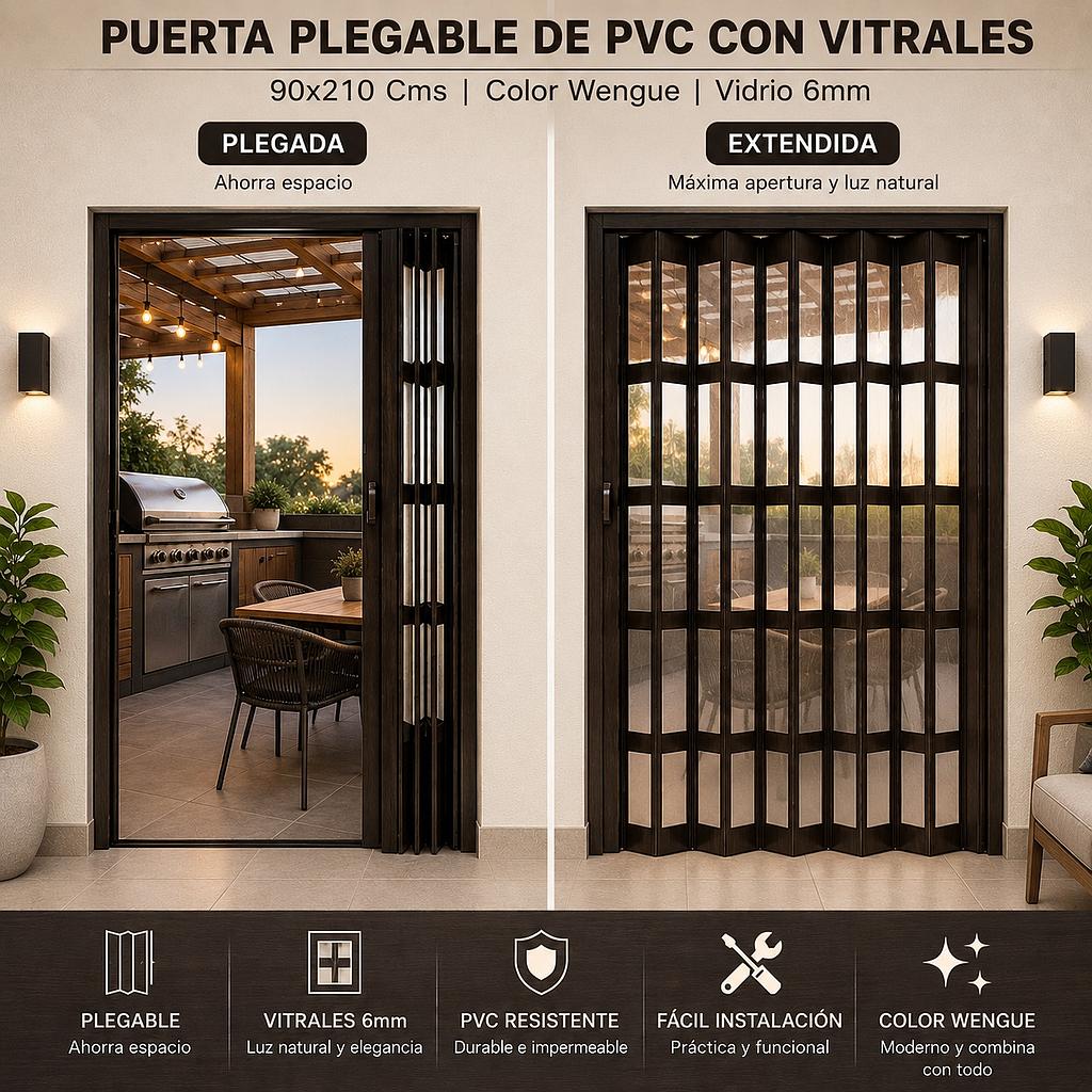 🏠Puerta Plegable PVC🚪
