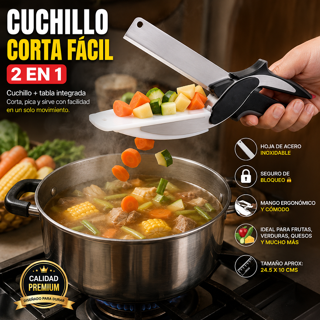 🥗Cuchillo Corta Fácil 2 en 1🥗