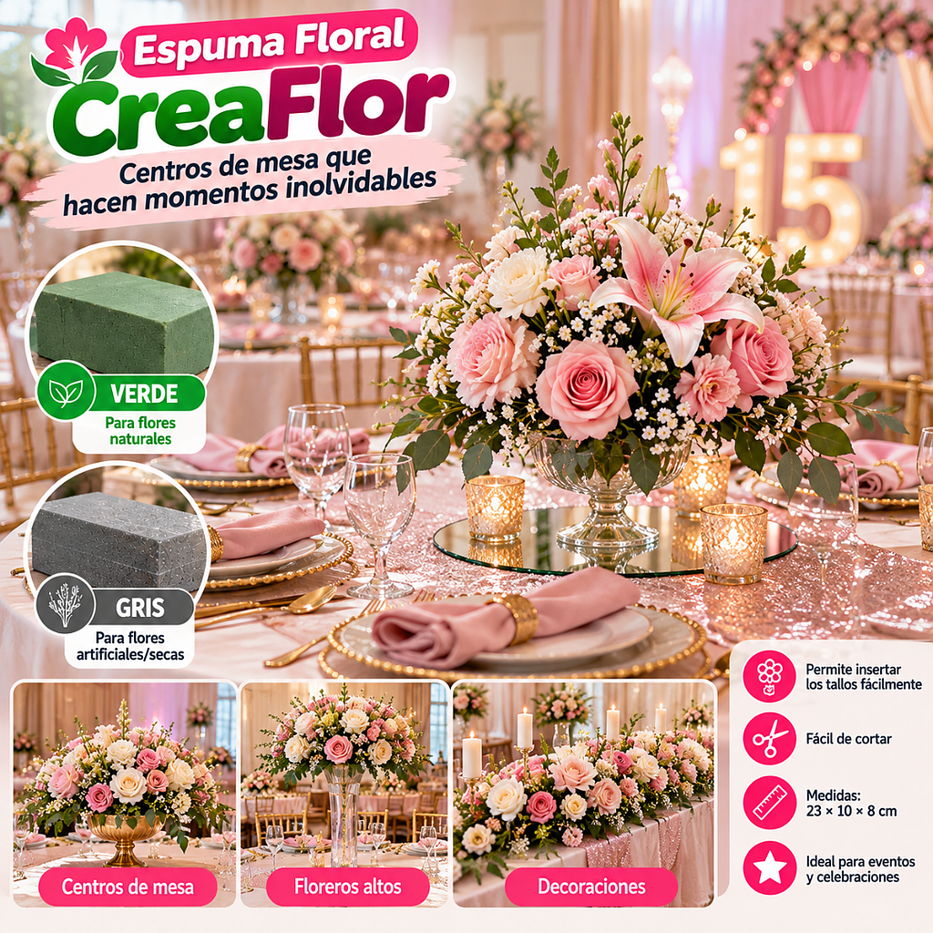 🎍Espuma Floral CreaFlor🎍