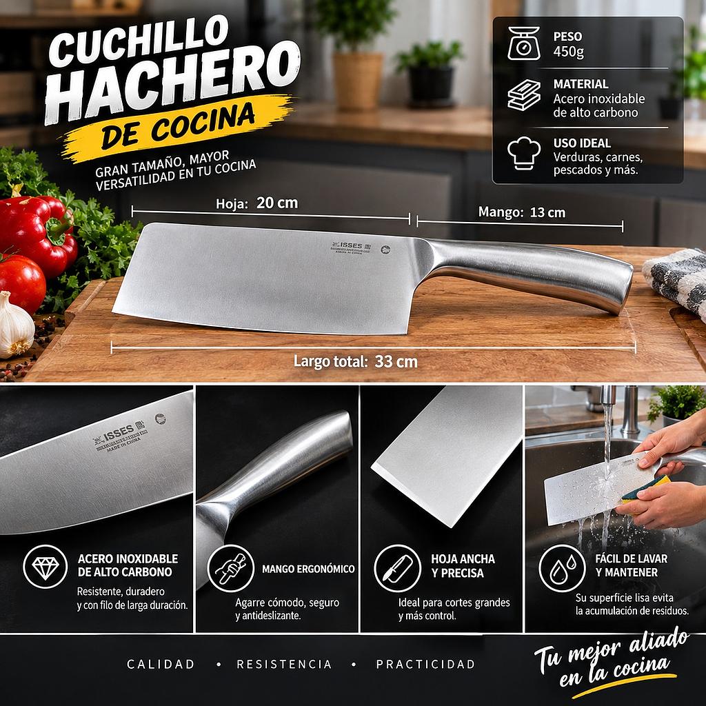 👩‍🍳Cuchillo Hachuela ProSteel🔪