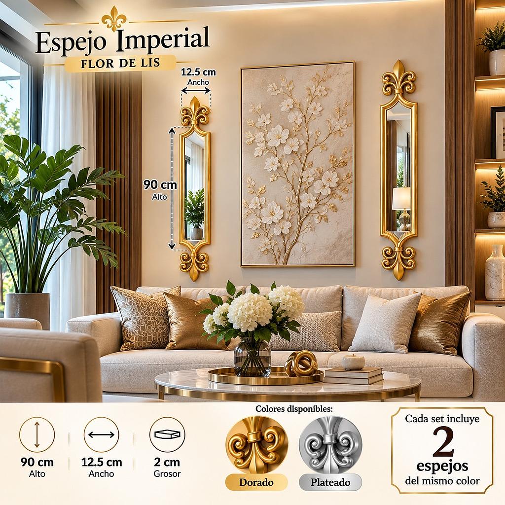 🪞Espejo Imperial Flor de Lis🪞