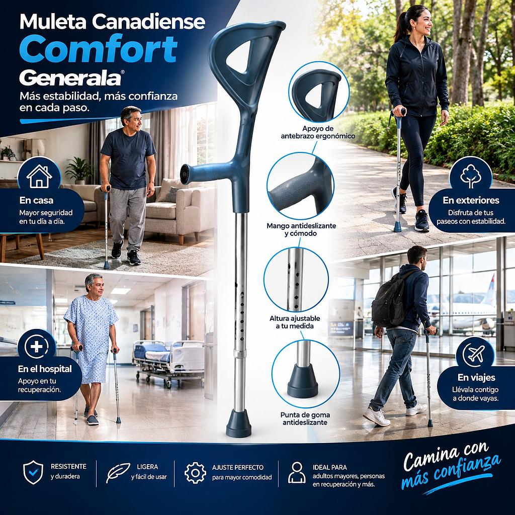 Muleta Canadiense Comfort