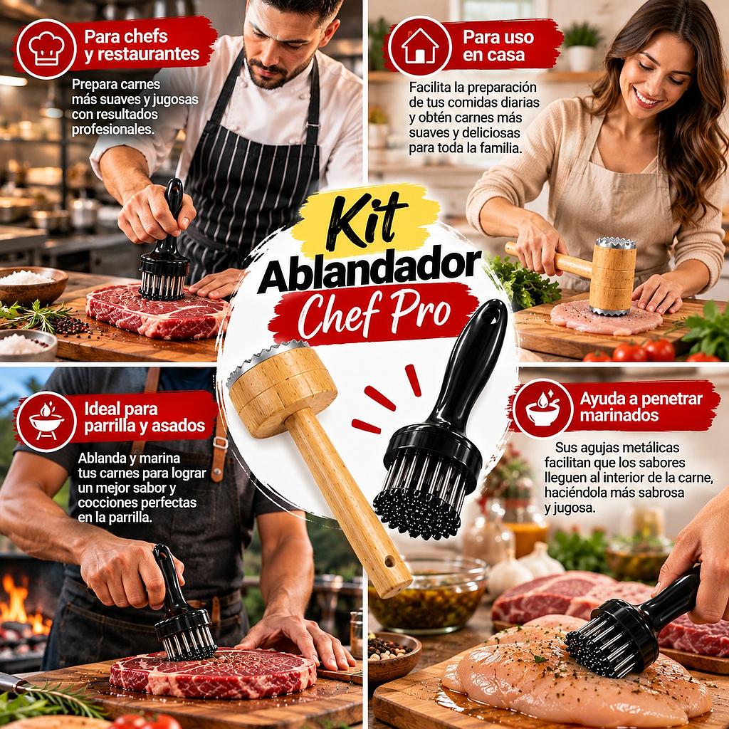 🍖 Kit Ablandador Chef Pro 🥩