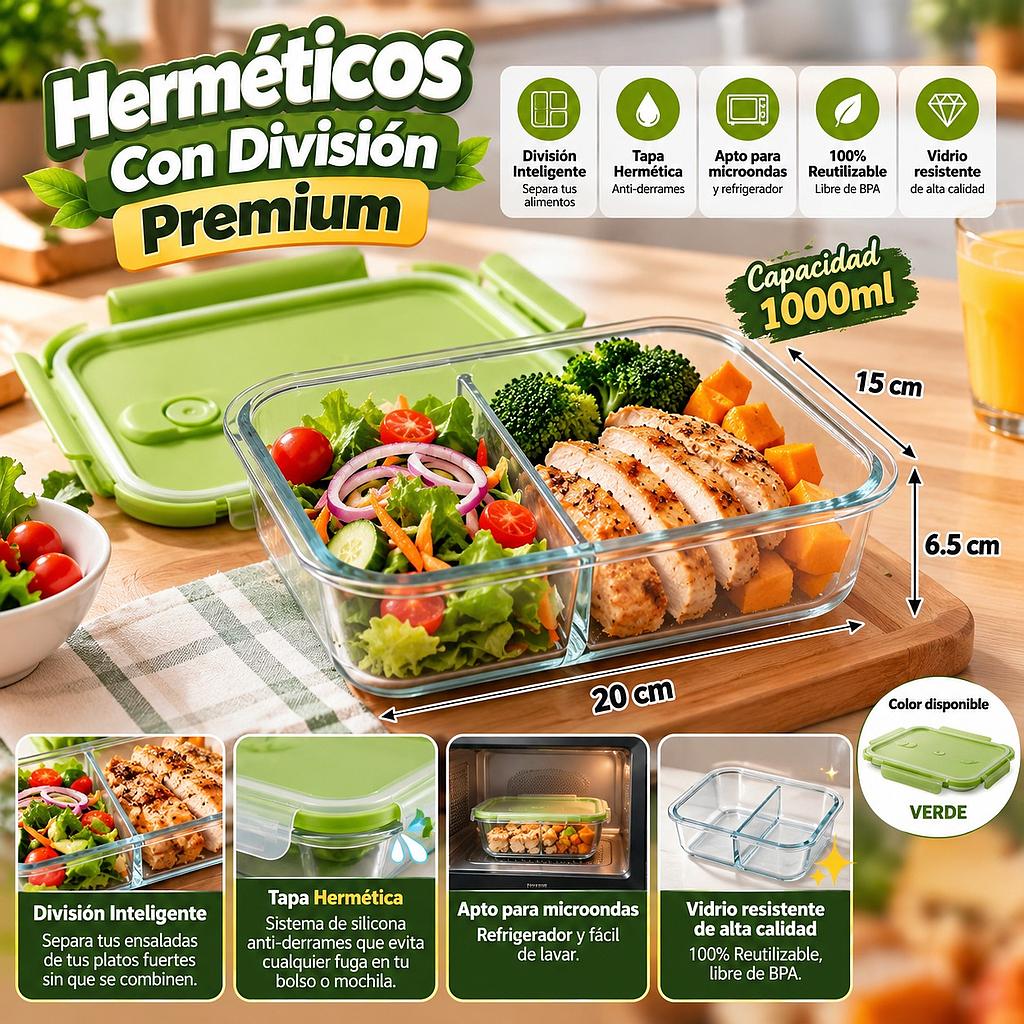 🥩Herméticos Con División Premium🥗