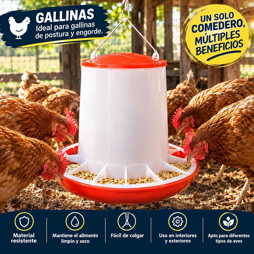 🐦 Comedero Avícola para Aves 🐤