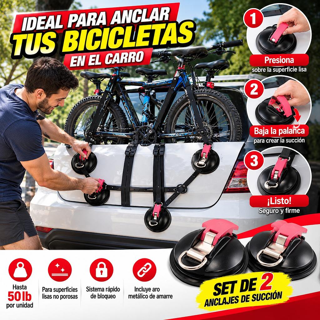 ⛺Sujetadores de Carga con Ventosa🚗