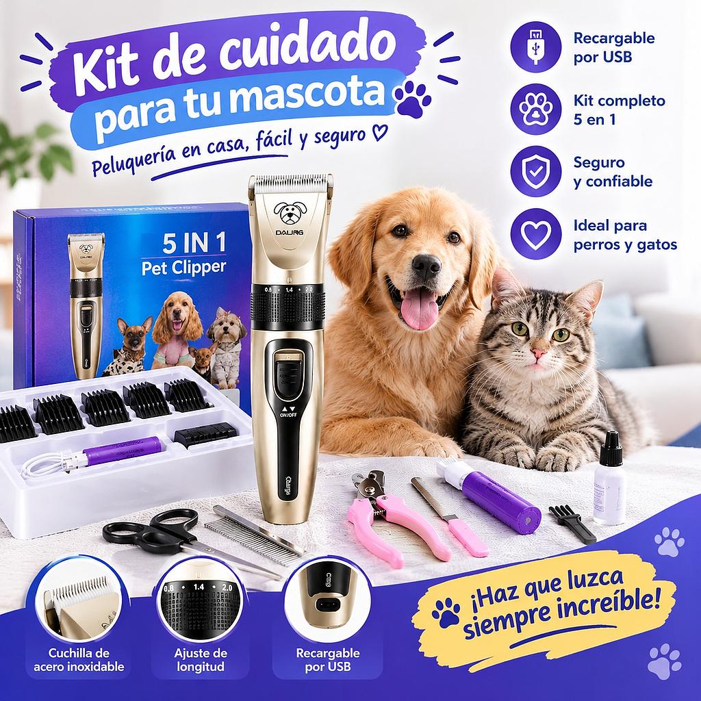 🐶Kit Grooming Pro 5 en 1 😻