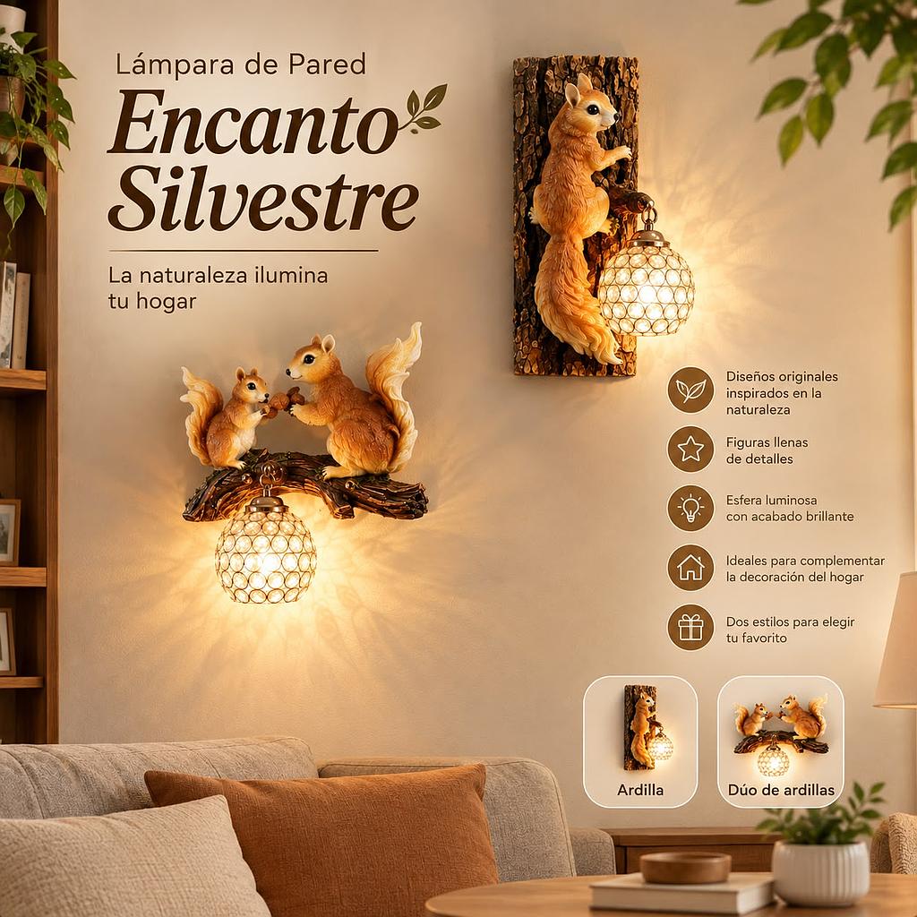🐿️Lámpara de Pared Encanto Silvestre🐿️