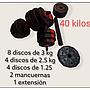 Mancuernas Hexagonales 40 KG