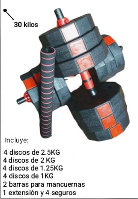 Mancuernas Hexagonales 30 KG