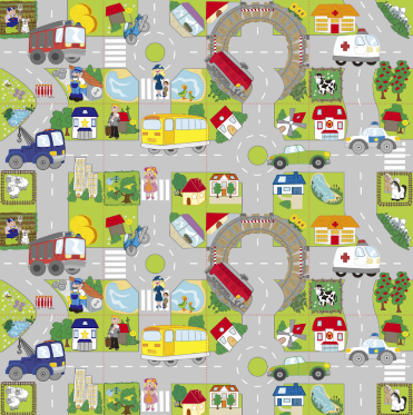 Alfombras Puzzle Para Niños Diseño de Ciudad