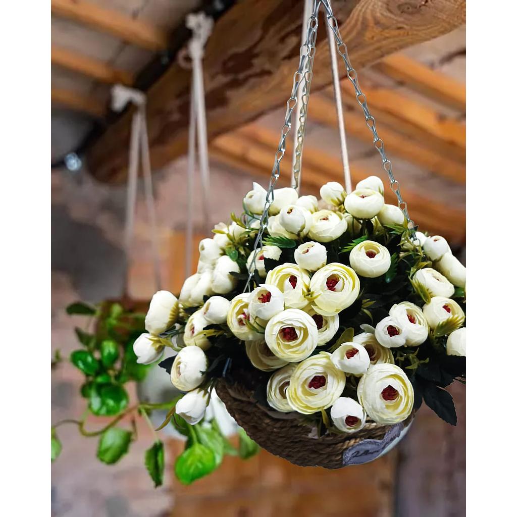 Cesta Colgante de Rosas