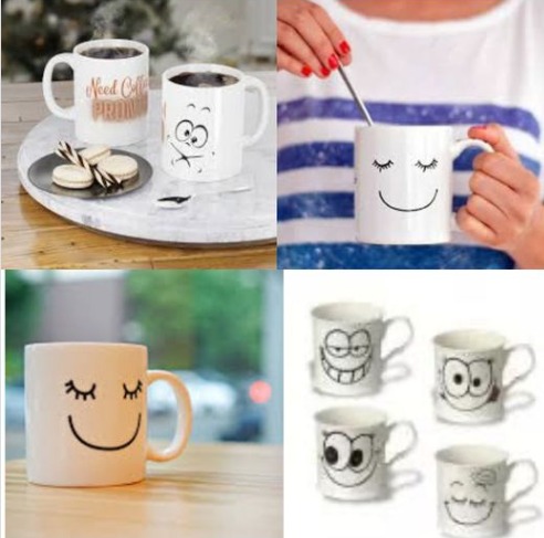 Taza de Cerámica con Caritas Cod. 20012-69