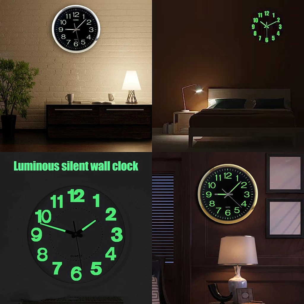 Reloj de Pared Minimalista Luminoso