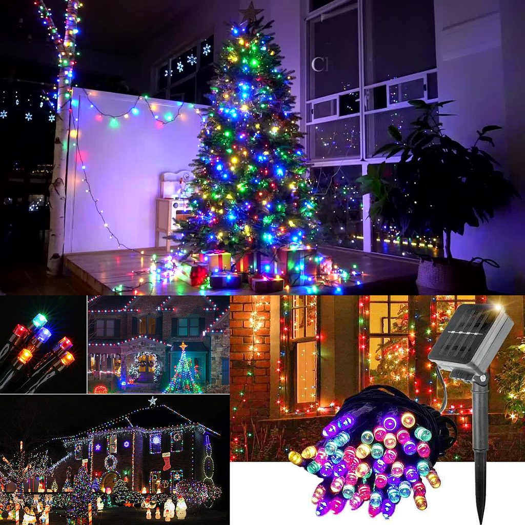 Serie De Luces Navideñas Solares