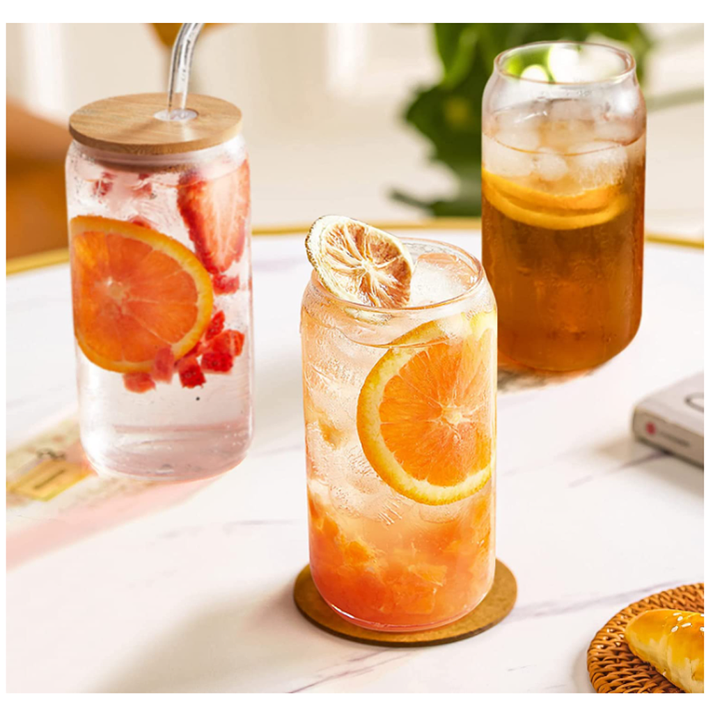 Vasos Con Tapa De Bambú