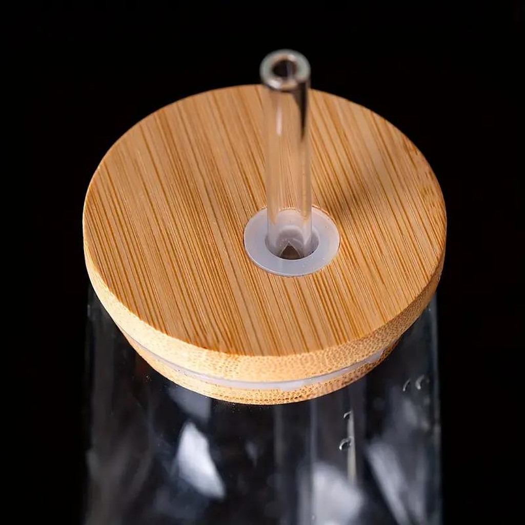 Vasos Gota Con Tapa De Bambú