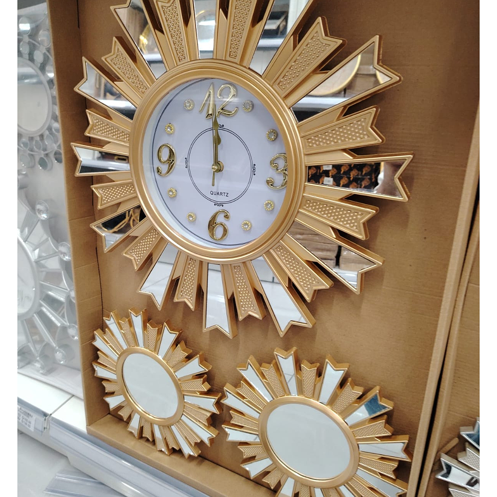 Reloj de Pared con Espejos