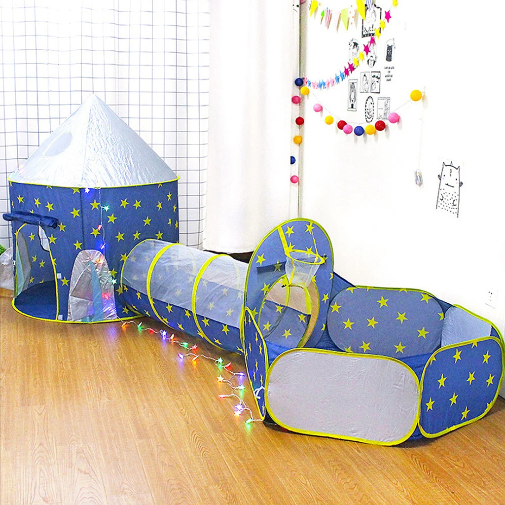Corral Con Canasta + Casita de Juego + Túnel