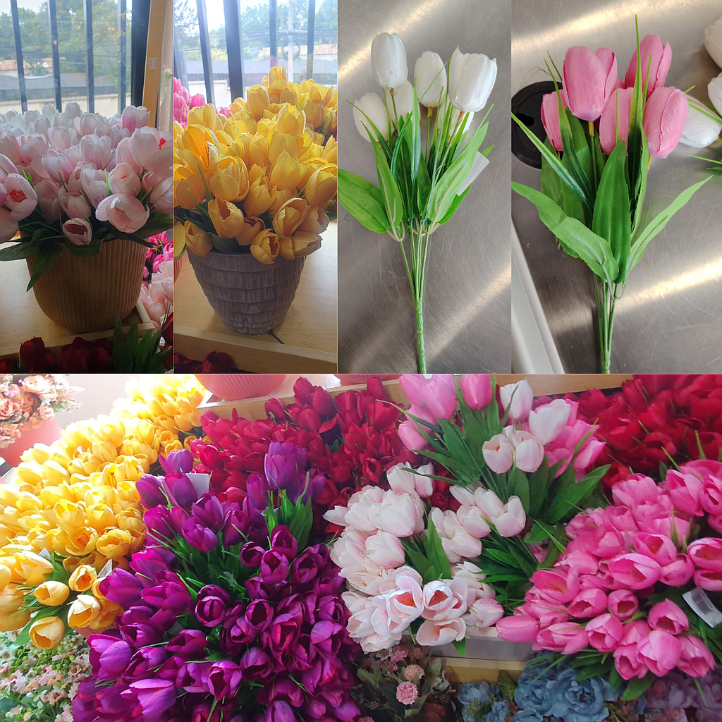 Ramo De 60 Tulipanes Artificiales