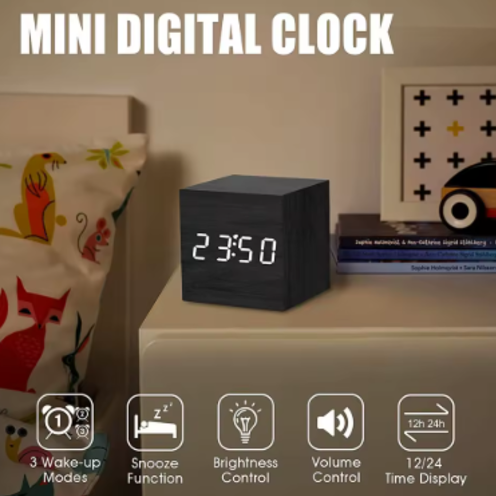Reloj Wooden Cubo