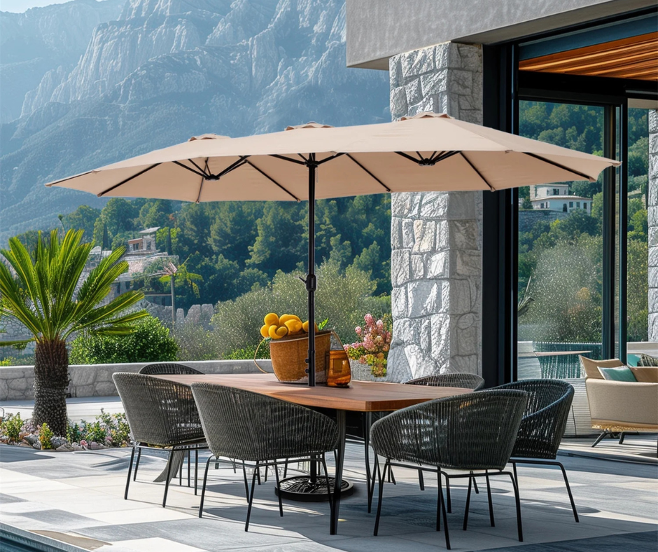 🏡Toldo 2 en 1 Sombrilla Plegable☀️