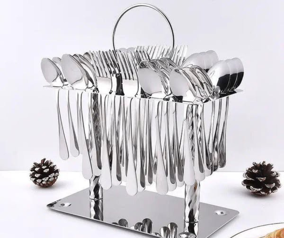 🍴Set de 30 Cubiertos con Base🍴